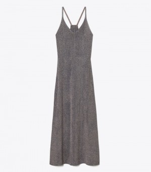 Tory Burch Metallic Stickad Slip Dresses Dam | TMSWJDG-74