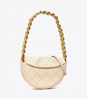 Tory Burch Mini Fleming Soft Crescent Bags Dam | BRQGXWN-40