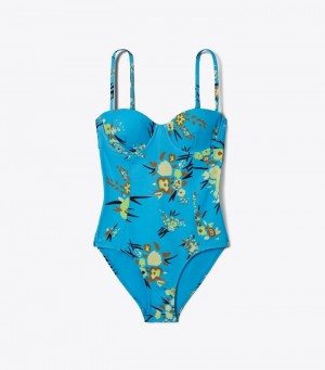 Tory Burch Printed Underwire One-piece Swimwear & Cover-Ups Dam | CFXJVGP-21