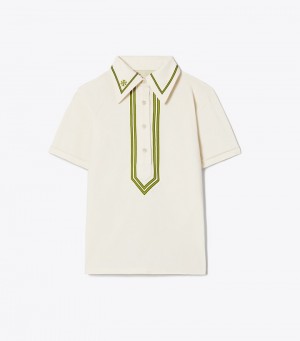 Tory Burch Retro Mercerized Bomull Polo Tops & Shirts Dam | UAPGCSR-73