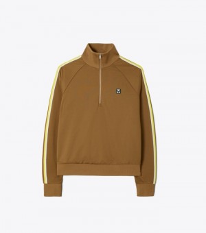 Tory Burch Side Stripe Half-zip Track Jackets & Outerwear Dam | FEYDLXR-97