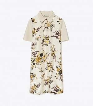 Tory Burch Silk-front Polo Dresses Dam | OERQHXC-63