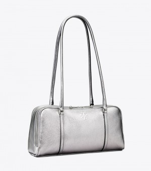 Tory Burch Small Metallic Marshmallow Satchel Väska Dam | NQKZGUJ-93