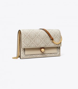 Tory Burch T Monogram Jacquard Wallet Crossbody Mini Bags Dam | KDVMHGJ-80