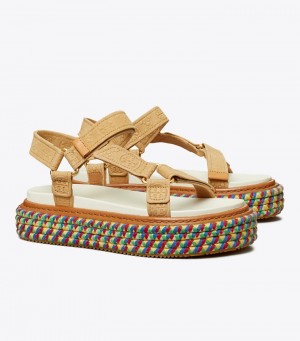 Tory Burch T Monogram Rope Sport Sandal Espadriller Dam | YKNTEPH-78