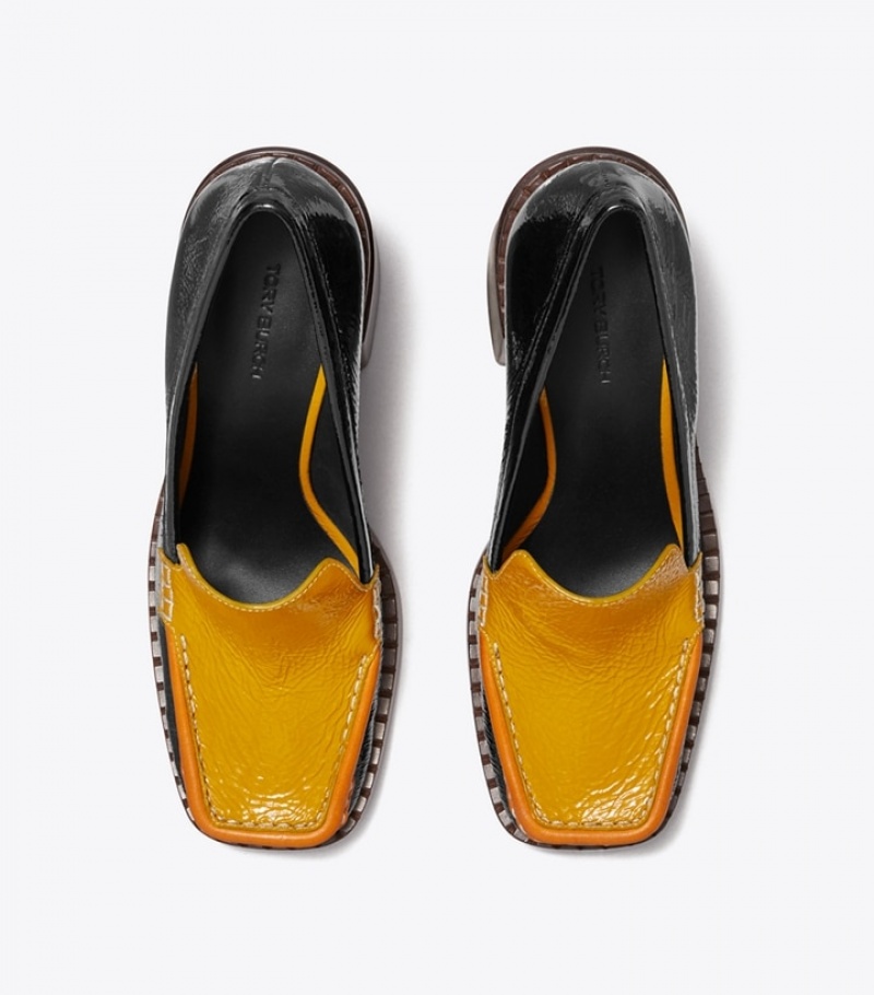 Tory Burch 70s Square Klackar Loafer Höga Klackar Dam | VESBJKT-83