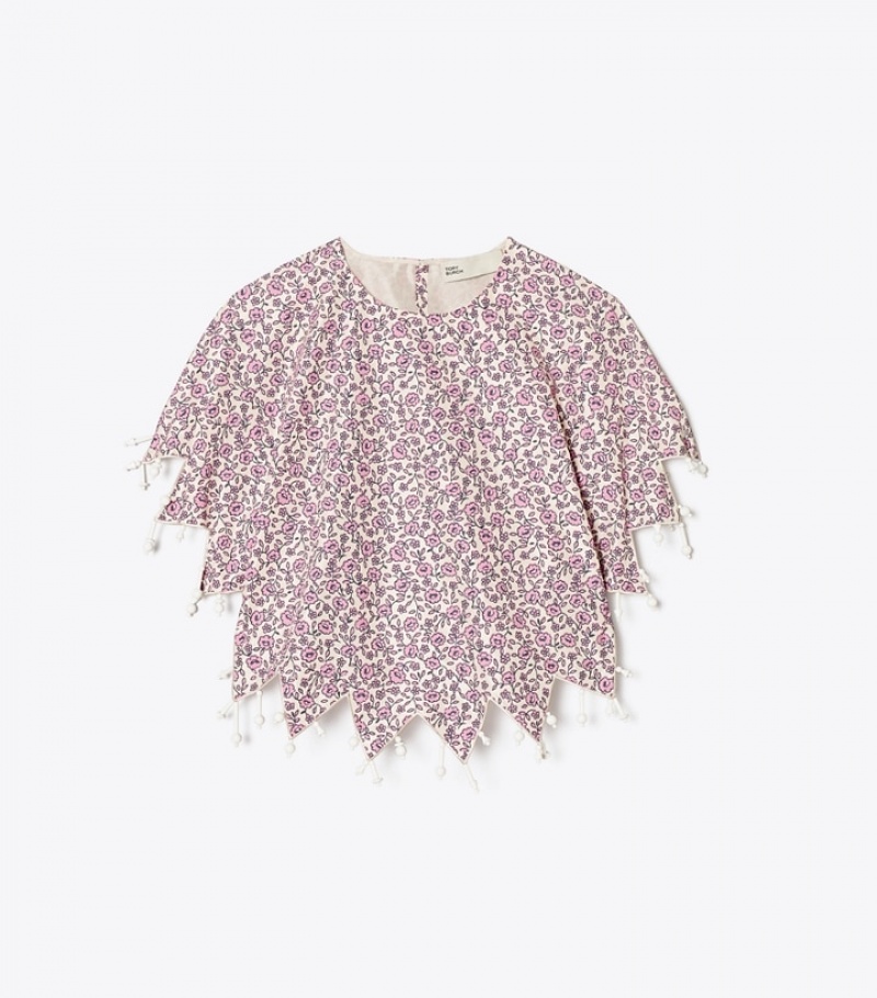 Tory Burch Ditsy Floral Silk Taffeta Tops & Shirts Dam | LDPSIYW-56