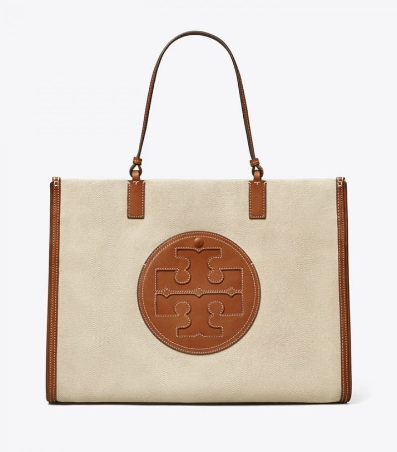 Tory Burch Ella Canvas Toteväska Dam | ARKPOWE-04