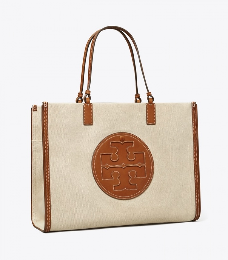 Tory Burch Ella Canvas Toteväska Dam | ARKPOWE-04