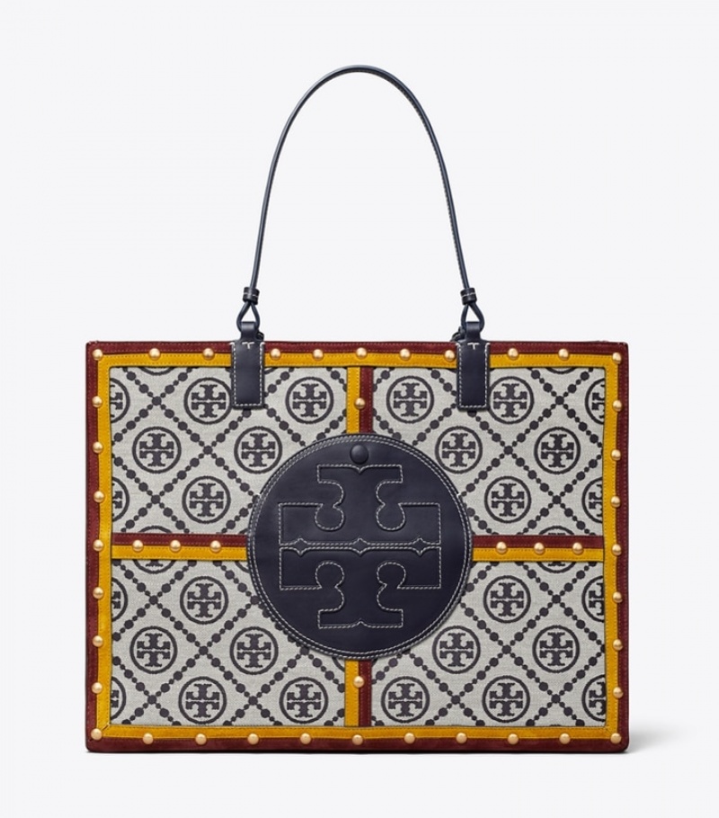 Tory Burch Ella Monogram Quadrant Toteväska Dam | LWGSEKI-97