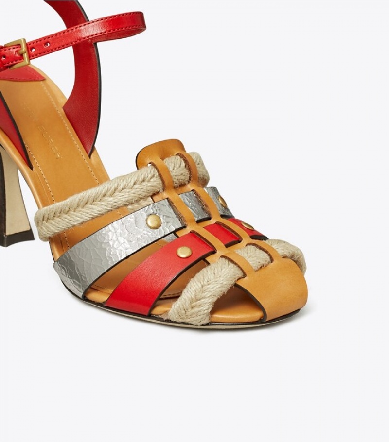 Tory Burch Fisherman Heel Sandaler Dam | JOXUASR-76