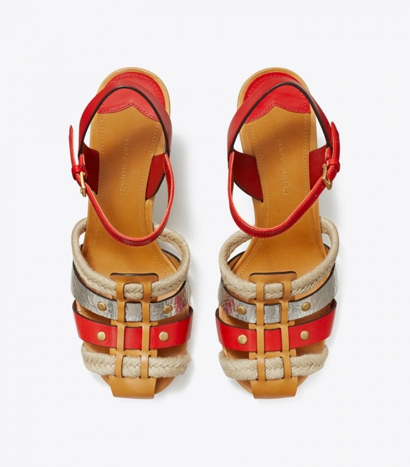 Tory Burch Fisherman Heel Sandaler Dam | JOXUASR-76