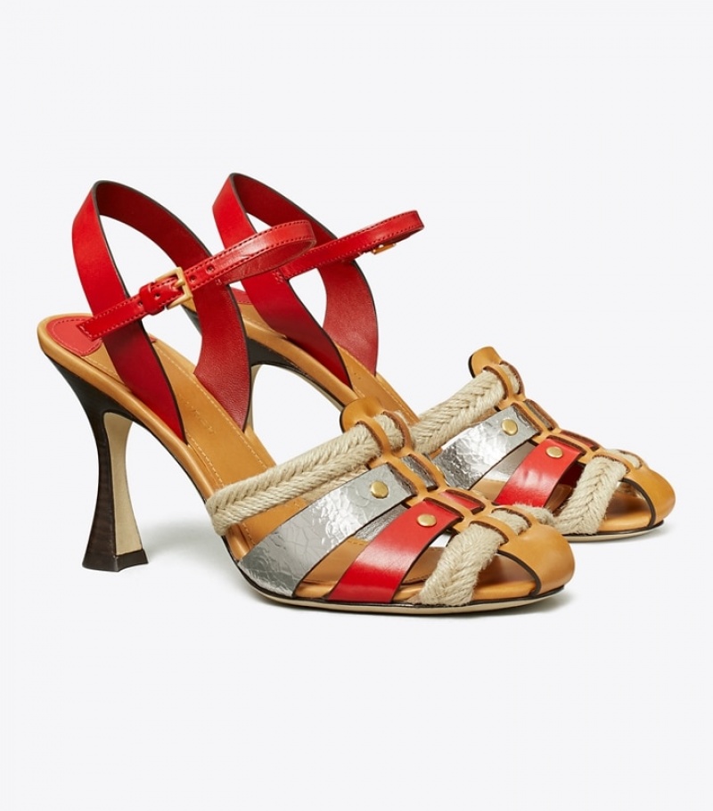 Tory Burch Fisherman Heel Sandaler Dam | JOXUASR-76