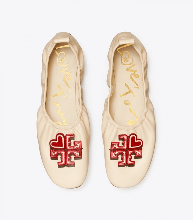 Tory Burch Heart Ballets & Flats Dam | YTBWAJN-12