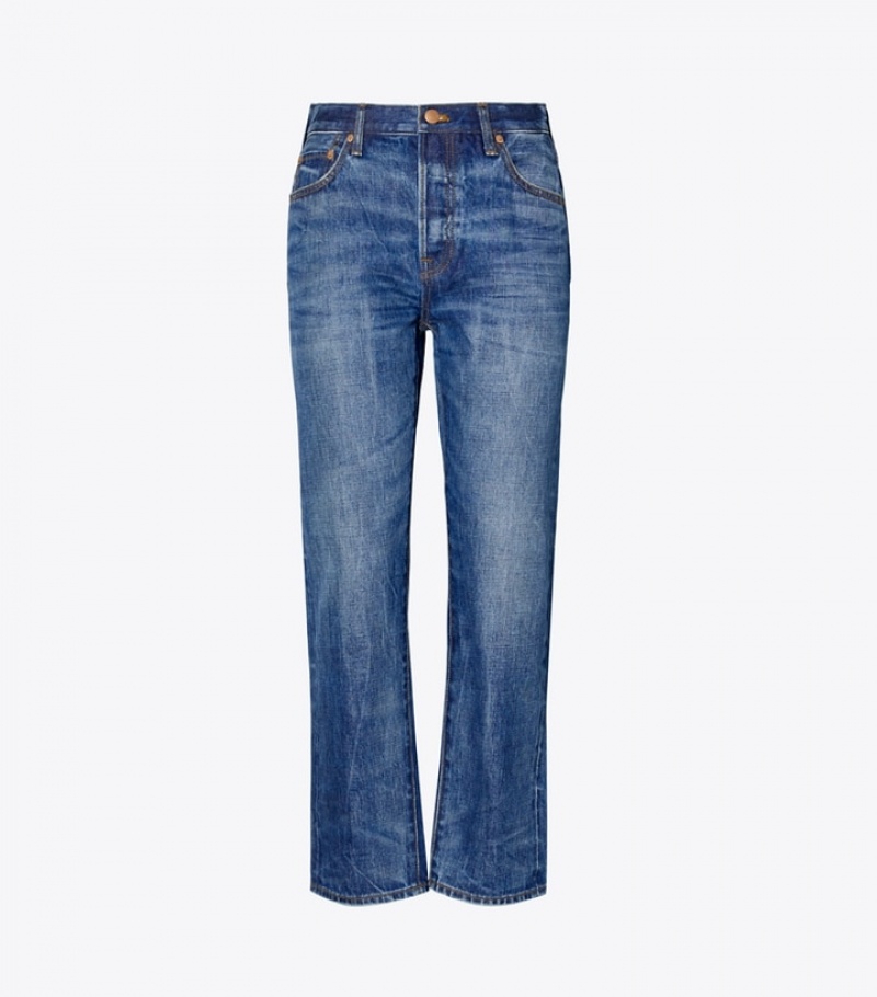 Tory Burch Klassiska Denim Pants & Denim Dam | YITOBVL-43