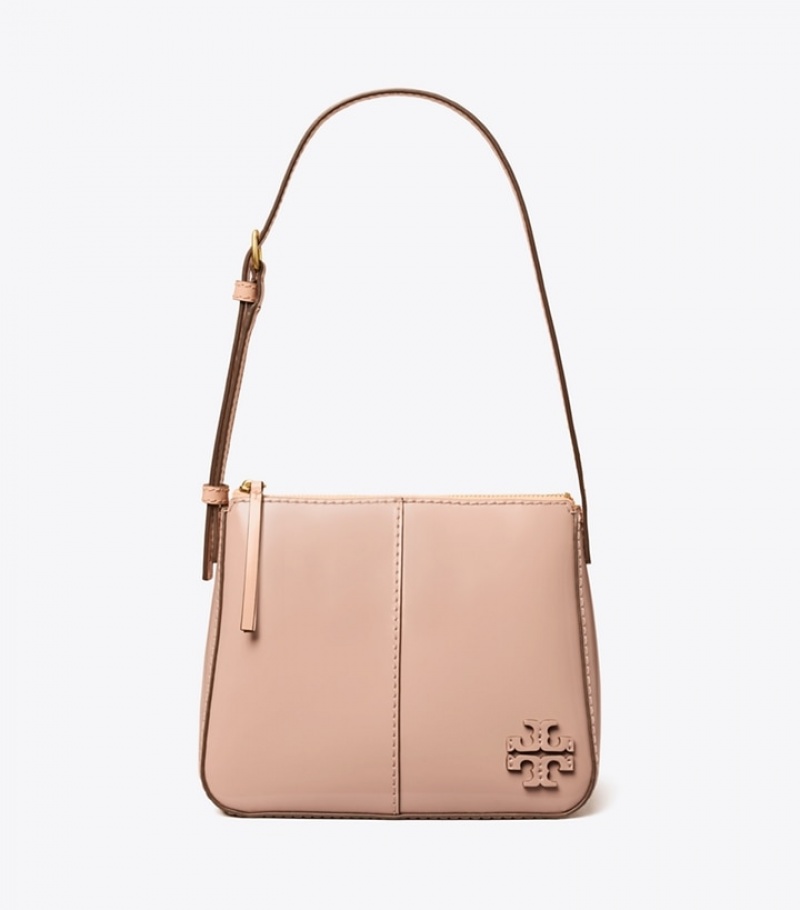 Tory Burch Mcgraw Spazzolato Pickstitch Boxy Axelväska Dam | NBFPDGW-74