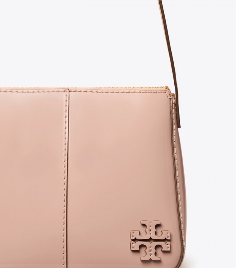 Tory Burch Mcgraw Spazzolato Pickstitch Boxy Axelväska Dam | NBFPDGW-74