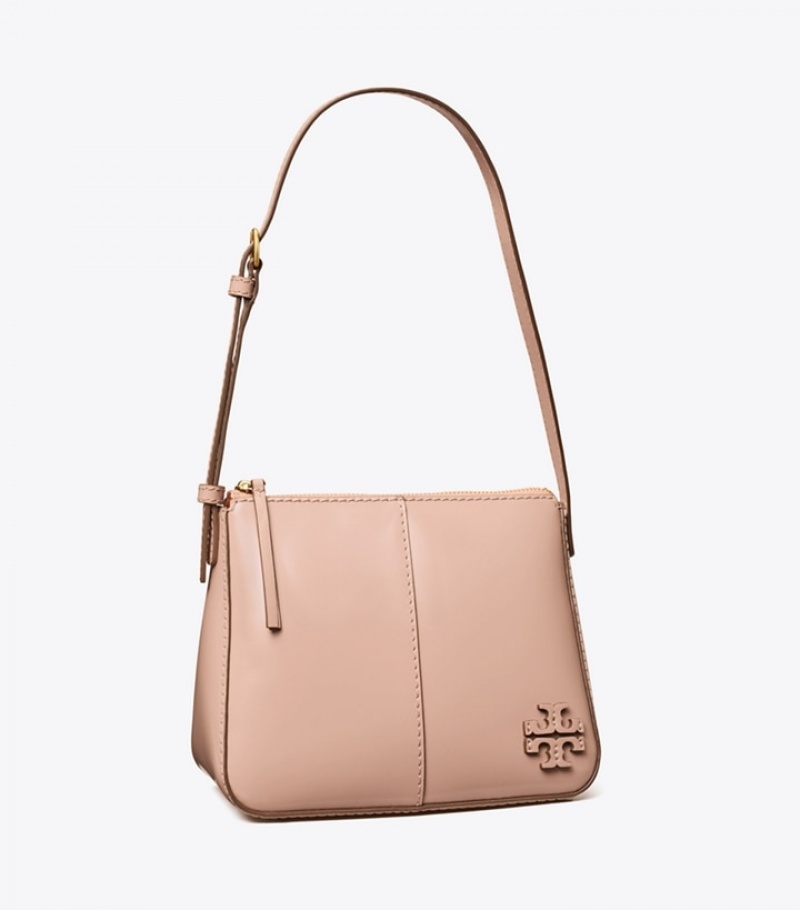 Tory Burch Mcgraw Spazzolato Pickstitch Boxy Axelväska Dam | NBFPDGW-74