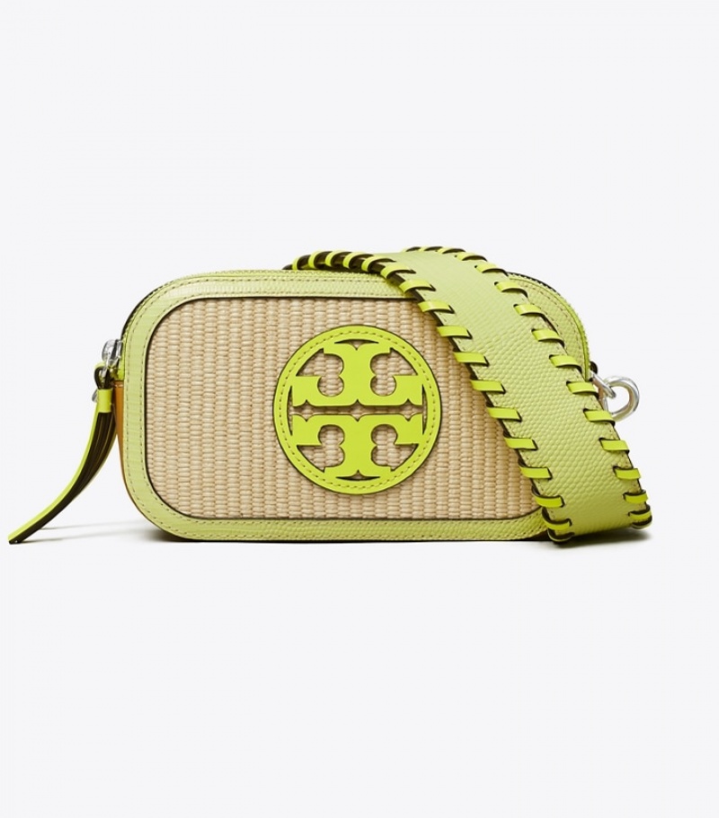 Tory Burch Mini Miller Raffia Crossbody Väska Dam | FSOVGHD-41