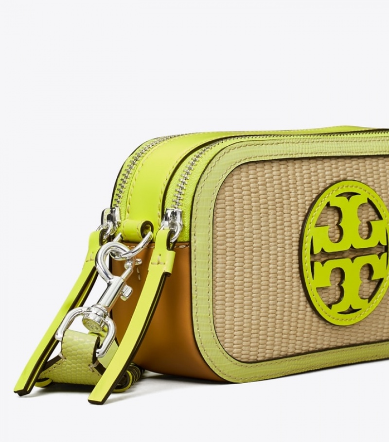 Tory Burch Mini Miller Raffia Crossbody Väska Dam | FSOVGHD-41