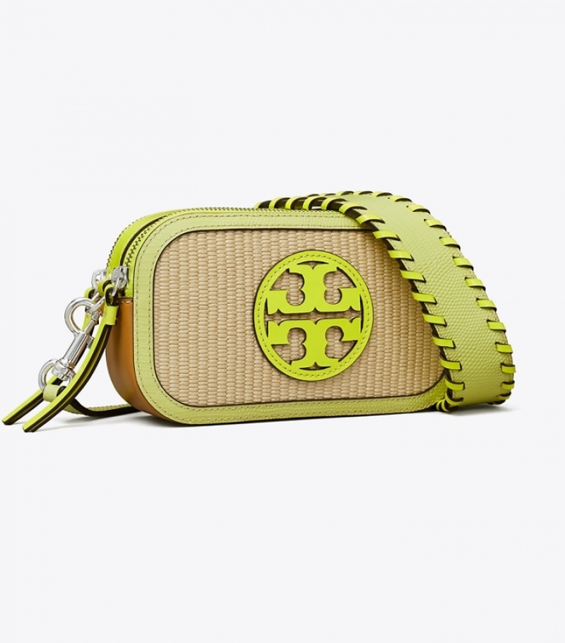 Tory Burch Mini Miller Raffia Crossbody Väska Dam | FSOVGHD-41