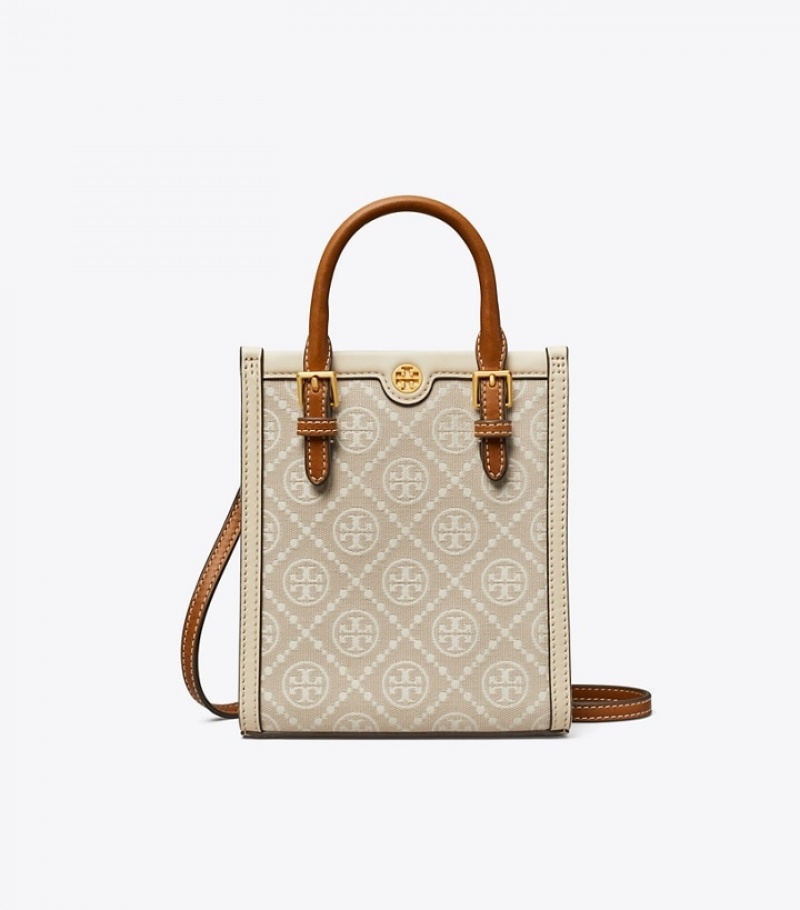 Tory Burch Mini T Monogram Toteväska Dam | KOIVRLA-09