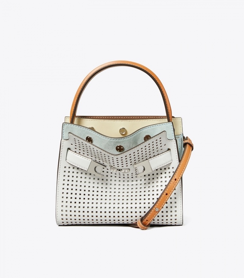 Tory Burch Petite Lee Radziwill Perforated Double Satchel Väska Dam | MKCDXYB-90