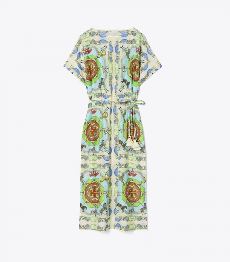 Tory Burch Printed Bomull Silk Swimwear & Cover-Ups Dam | MIONXEH-25