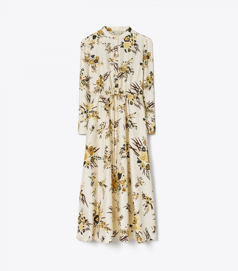 Tory Burch Printed Silk Shirt Dresses Dam | FVBNTDR-36