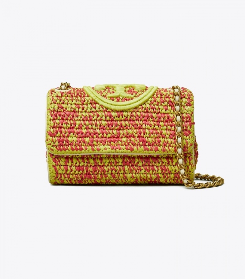 Tory Burch Small Fleming Soft Crochet Convertible Axelväska Dam | QSFJUNA-08