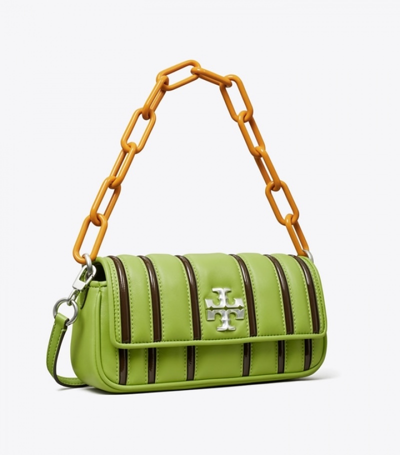 Tory Burch Small Kira Bombé Stripe Flap Axelväska Dam | MBREQLZ-28