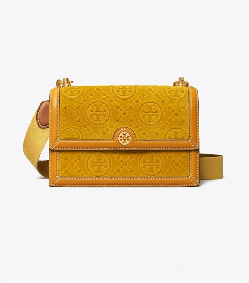 Tory Burch Small T Monogram Mocka Embossed Axelväska Dam | TLHIWBR-37