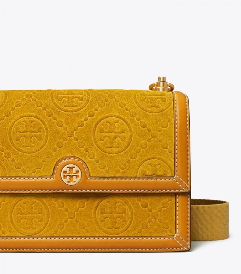 Tory Burch Small T Monogram Mocka Embossed Axelväska Dam | TLHIWBR-37