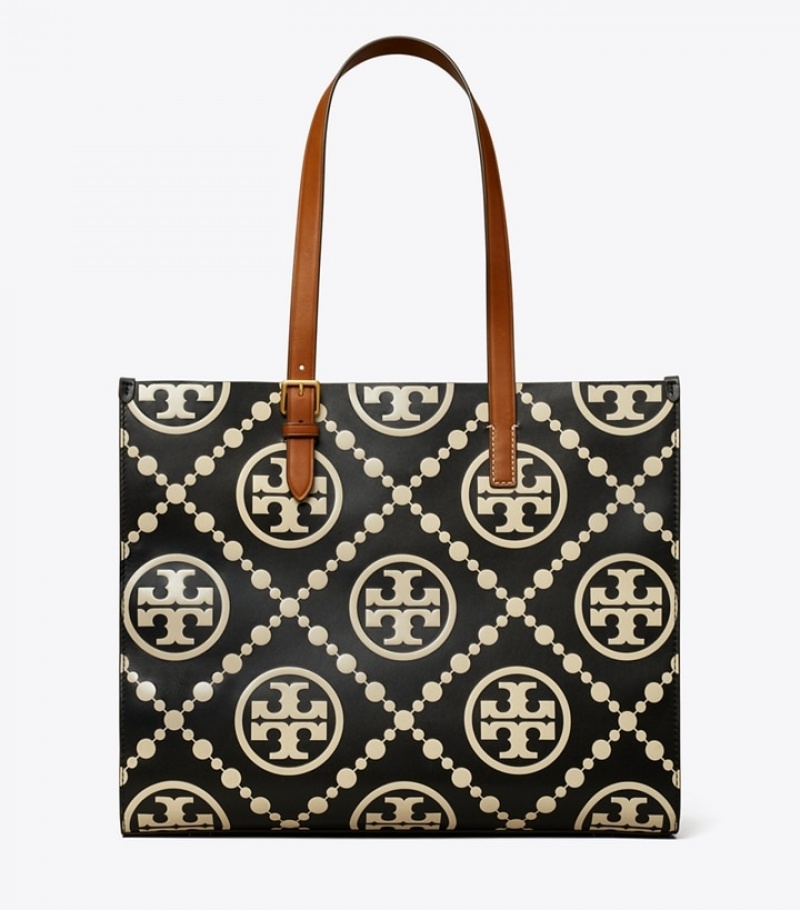 Tory Burch T Monogram Contrast Embossed Toteväska Dam | XWJFCUA-43