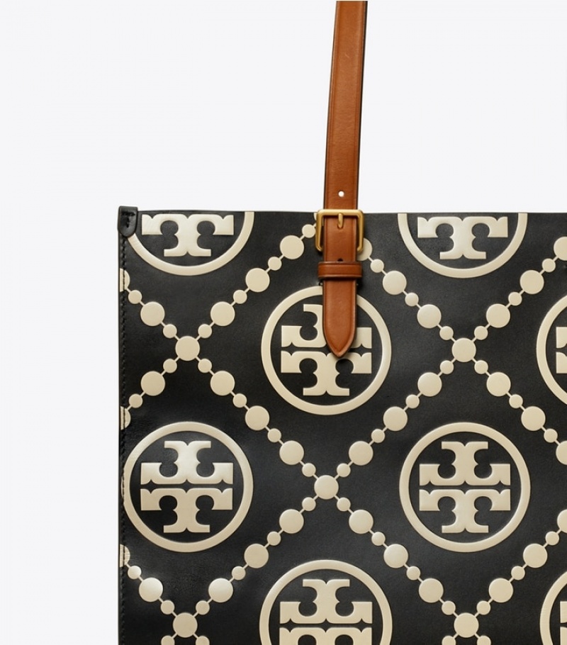 Tory Burch T Monogram Contrast Embossed Toteväska Dam | XWJFCUA-43