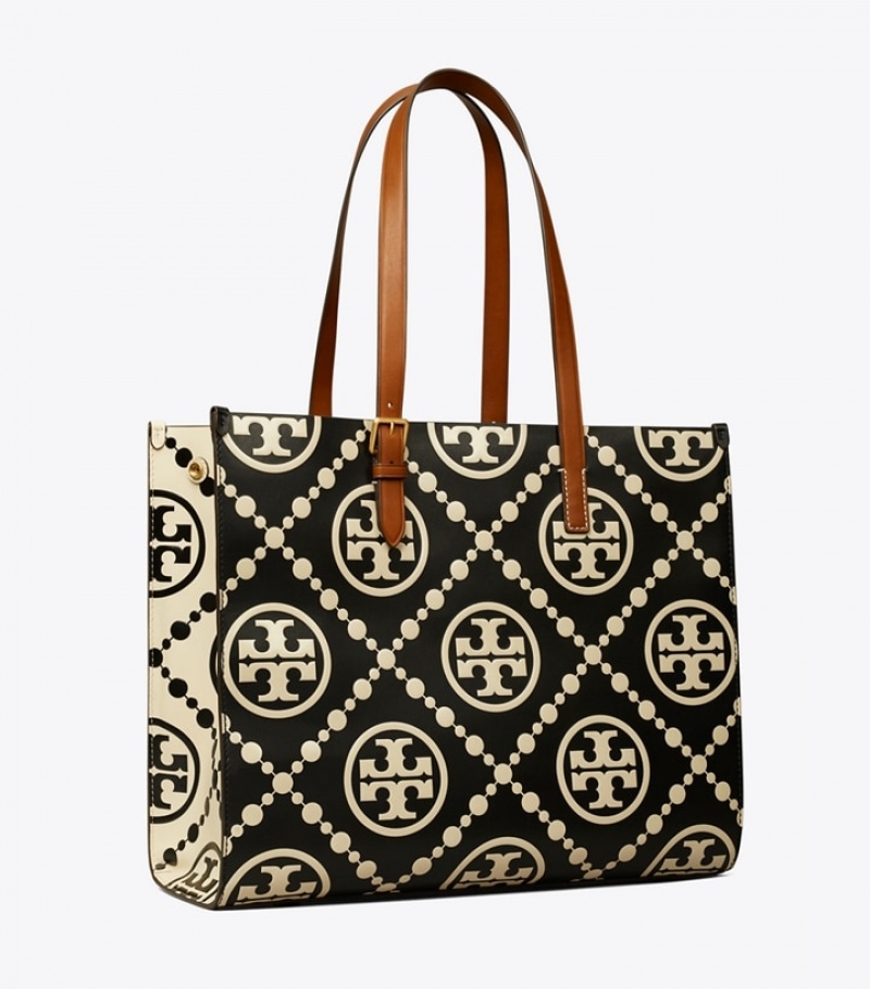 Tory Burch T Monogram Contrast Embossed Toteväska Dam | XWJFCUA-43