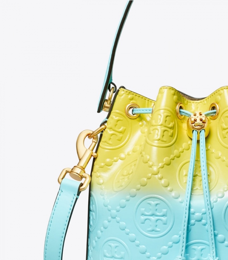 Tory Burch T Monogram Dip-dye Bucket Bag Dam | JSXTYOP-19