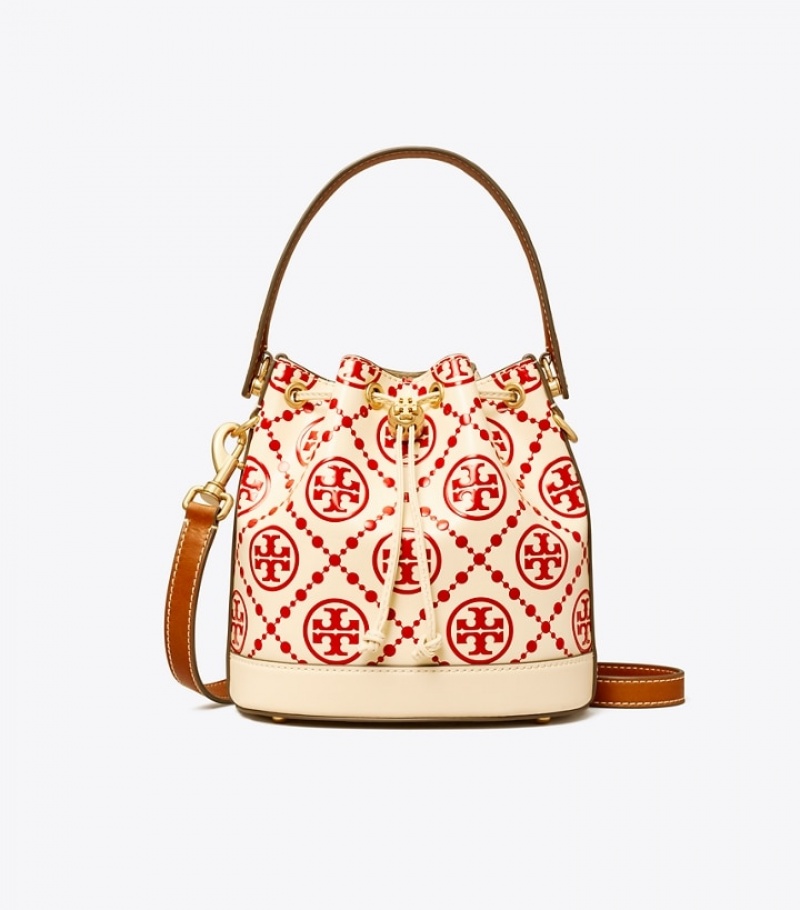 Tory Burch T Monogram Embossed Bucket Bag Dam | ERCOFKA-35