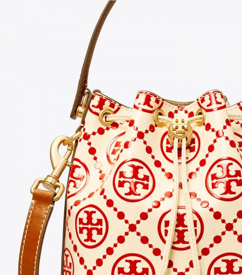 Tory Burch T Monogram Embossed Bucket Bag Dam | ERCOFKA-35