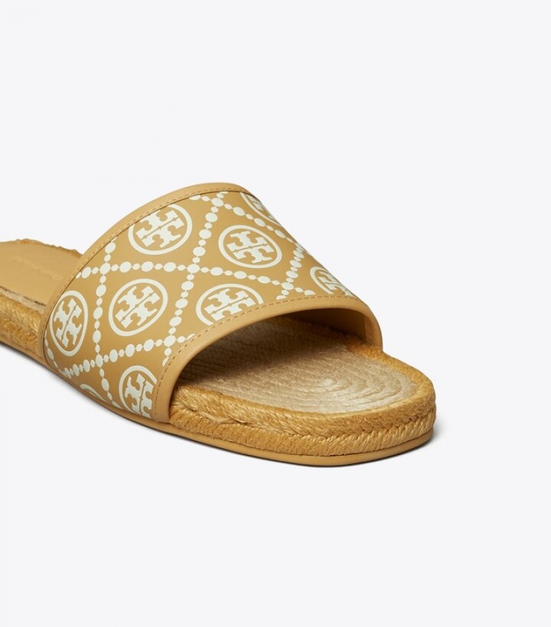 Tory Burch T Monogram Espadrille Slide Dam | PQEABZG-89