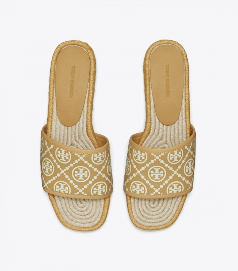 Tory Burch T Monogram Espadrille Slide Dam | PQEABZG-89