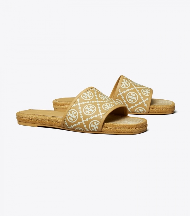 Tory Burch T Monogram Espadrille Slide Dam | PQEABZG-89