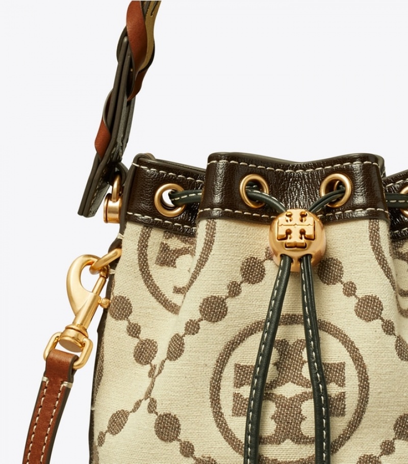 Tory Burch T Monogram Grommet Mini Bucket Bag Dam | JVBROZU-42