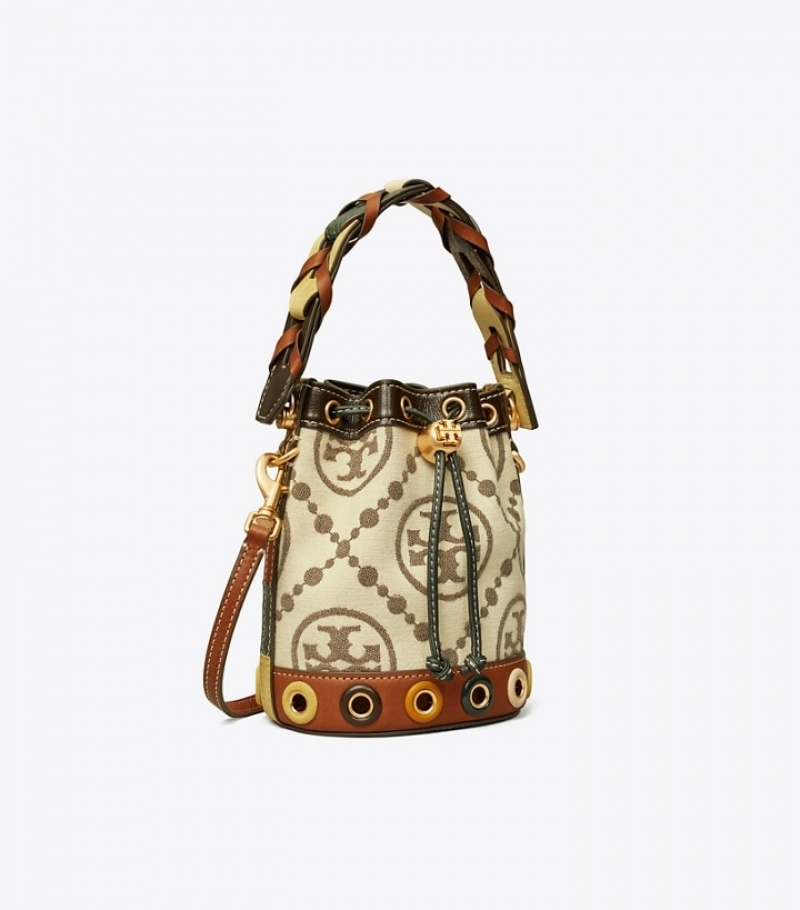 Tory Burch T Monogram Grommet Mini Bucket Bag Dam | JVBROZU-42