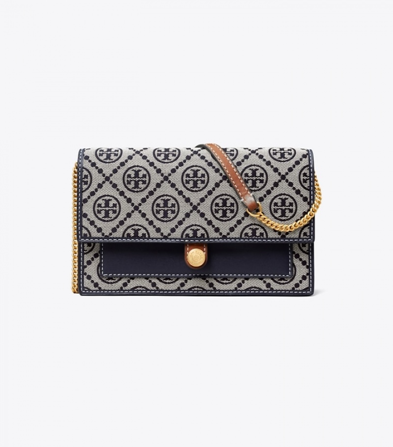 Tory Burch T Monogram Jacquard Wallet Crossbody Mini Bags Dam | NUKQOTX-79