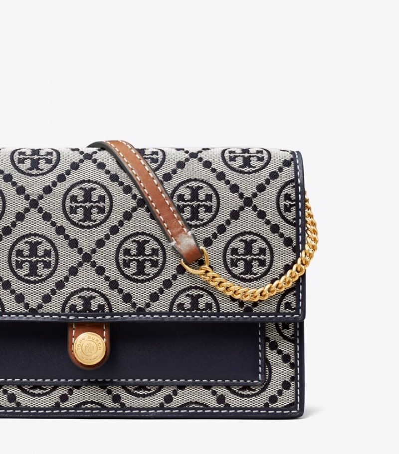 Tory Burch T Monogram Jacquard Wallet Crossbody Mini Bags Dam | NUKQOTX-79