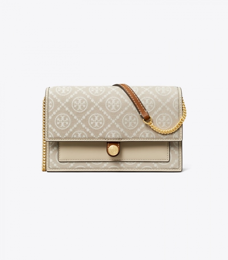 Tory Burch T Monogram Jacquard Wallet Crossbody Mini Bags Dam | KDVMHGJ-80