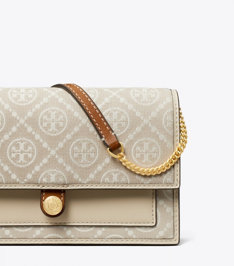 Tory Burch T Monogram Jacquard Wallet Crossbody Mini Bags Dam | KDVMHGJ-80