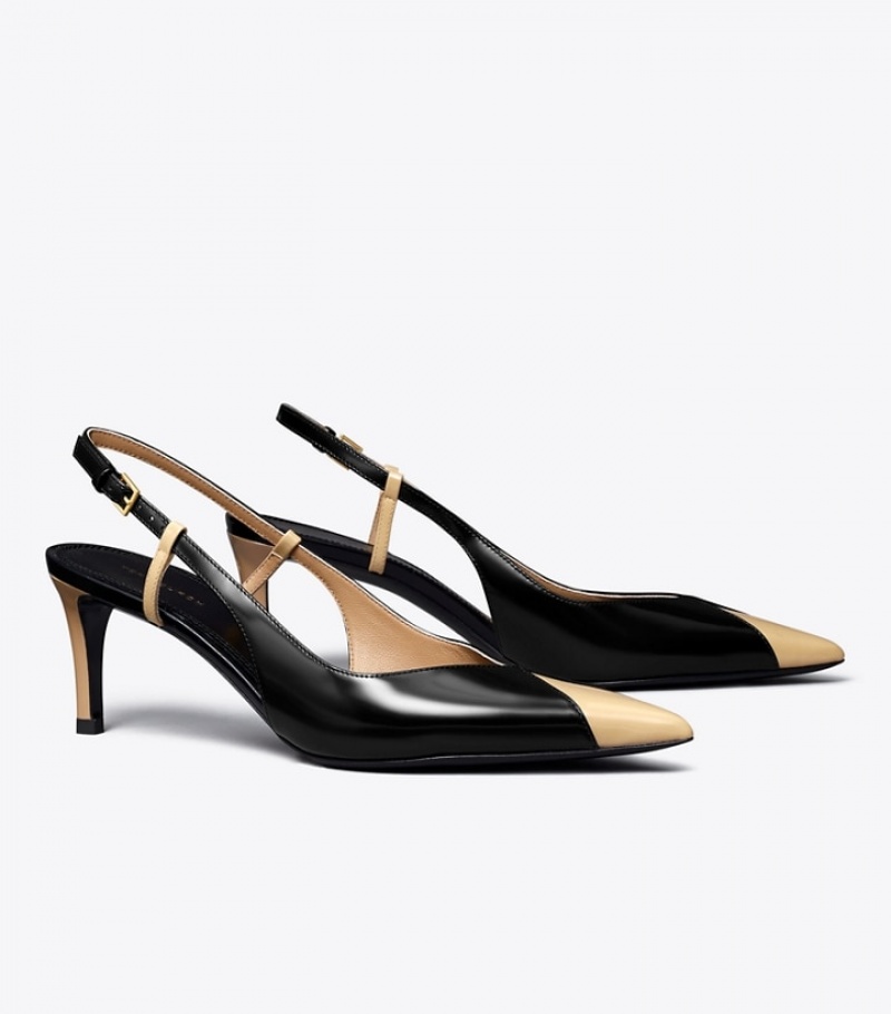 Tory Burch Triangle Slingback Höga Klackar Dam | CIHPQDA-63