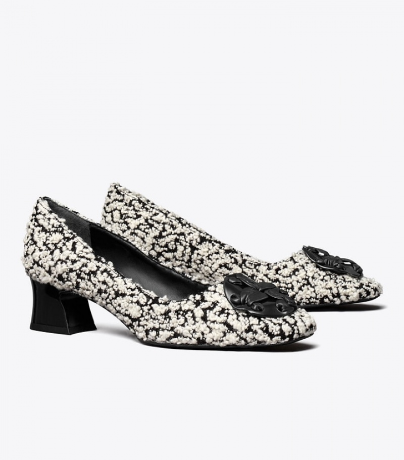 Tory Burch Woven Double T Pump Höga Klackar Dam | HVNBTLG-14